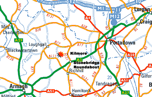 Road map to Kilmore and site